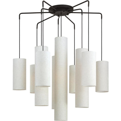 Bronze Multi Light Dimmable Chandelier With Shades