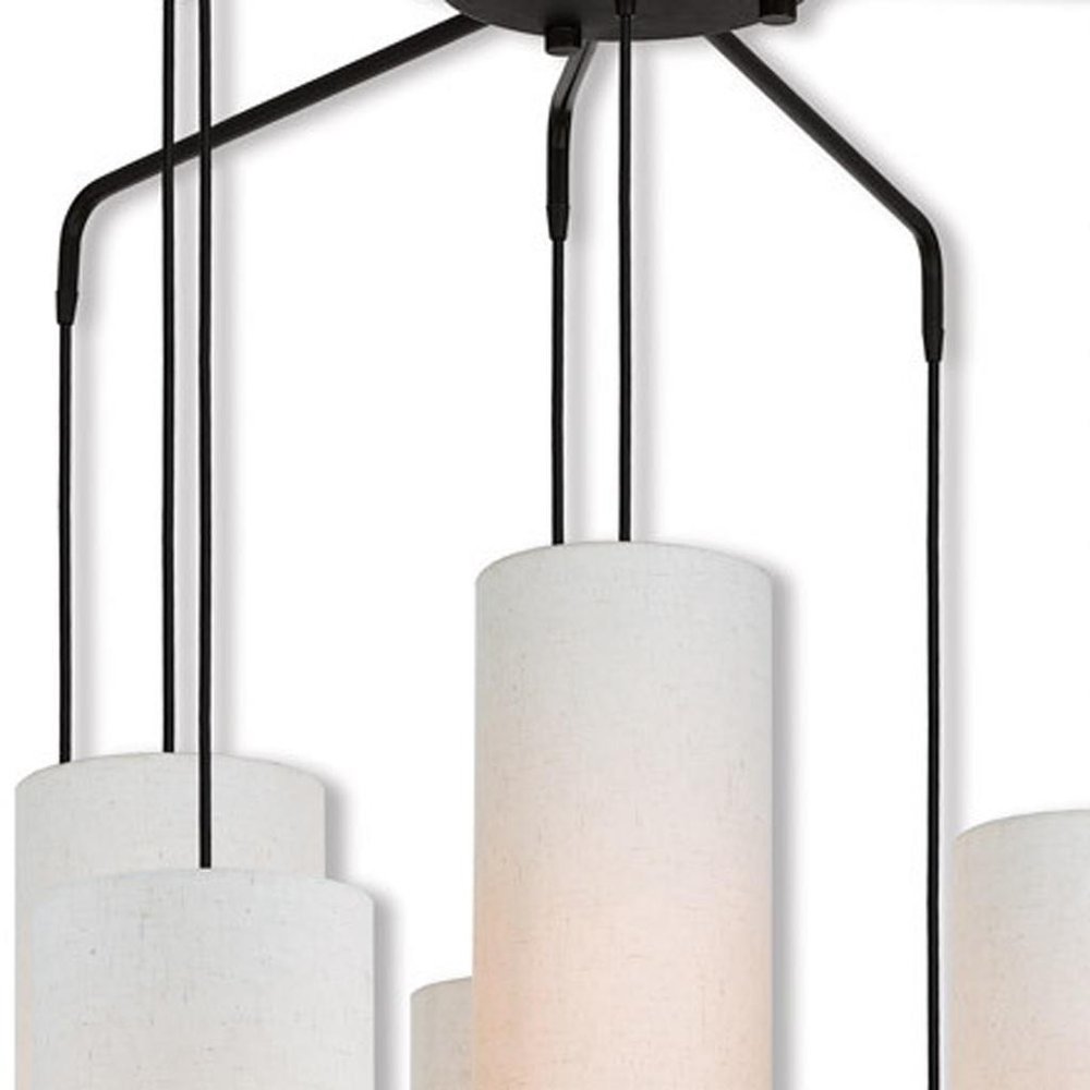 Bronze Multi Light Dimmable Chandelier With Shades