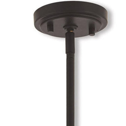 Bronze Five Light Dimmable Chandelier With Shades