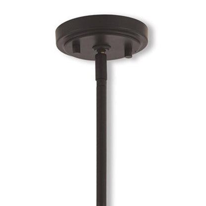 Bronze Five Light Dimmable Chandelier With Shades