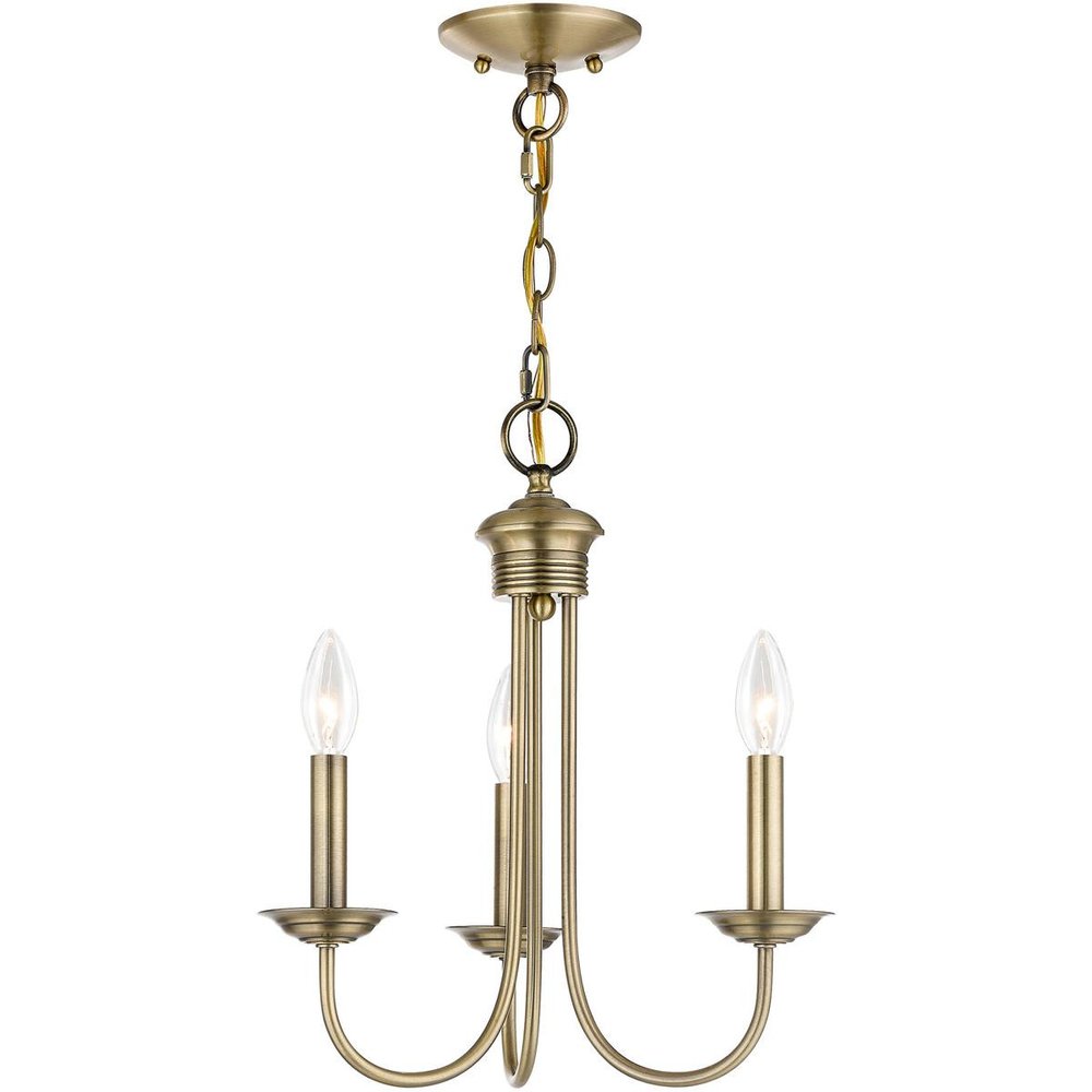 Three Light Dimmable Chandelier With Shades