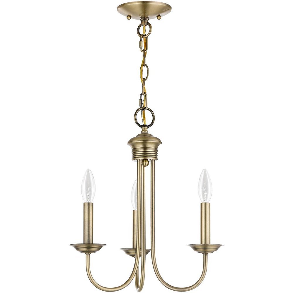 Three Light Dimmable Chandelier With Shades