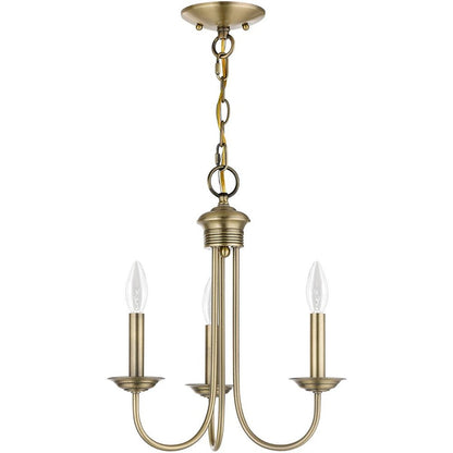 Three Light Dimmable Chandelier With Shades