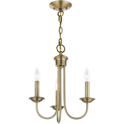 Three Light Dimmable Chandelier With Shades