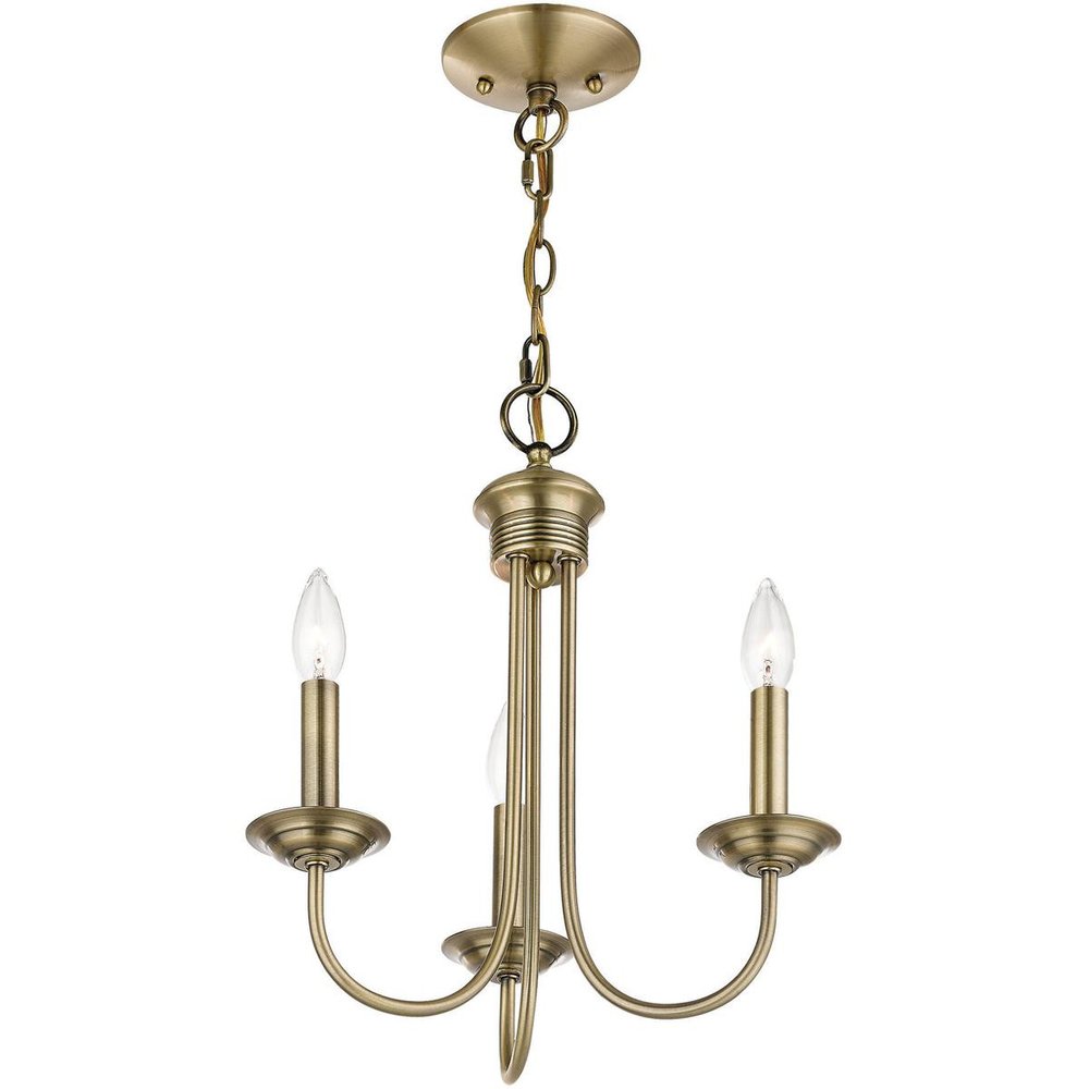 Three Light Dimmable Chandelier With Shades