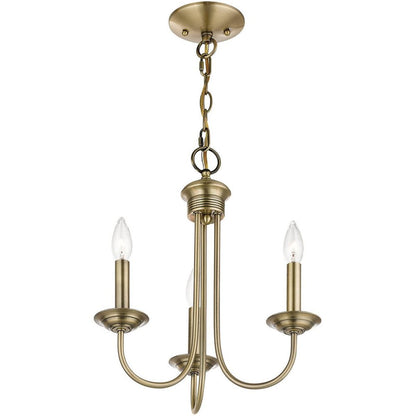 Three Light Dimmable Chandelier With Shades