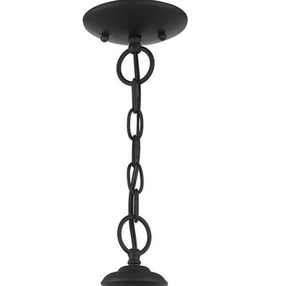 Black Three Light Dimmable Chandelier With Shades