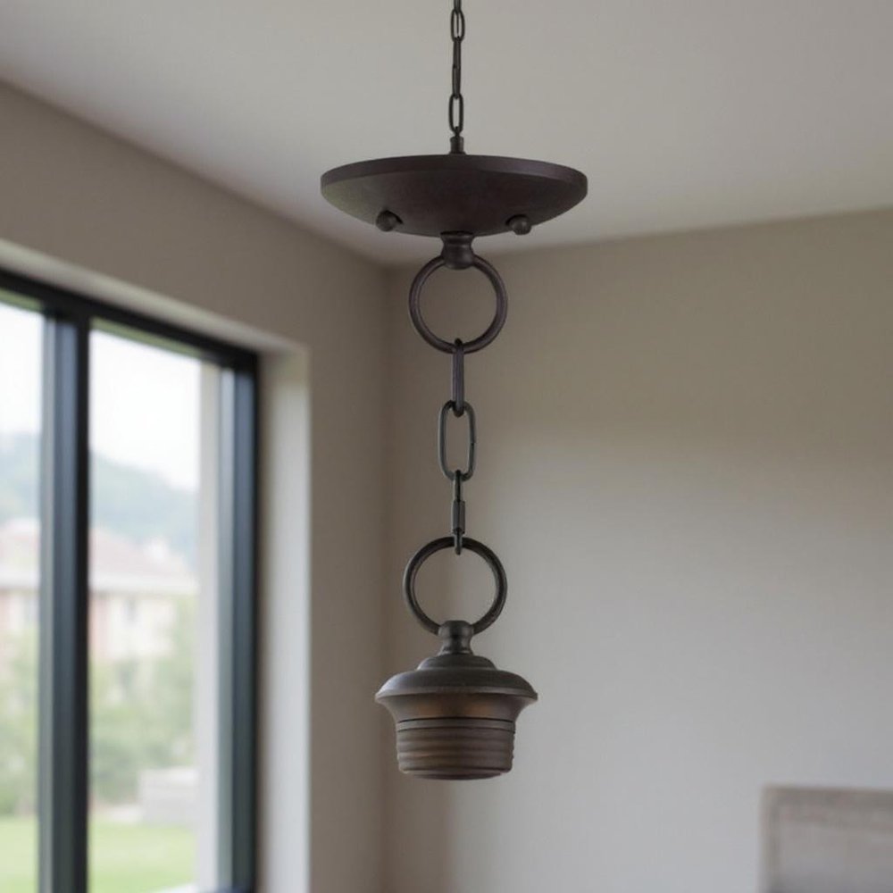Bronze Three Light Dimmable Chandelier With Shades