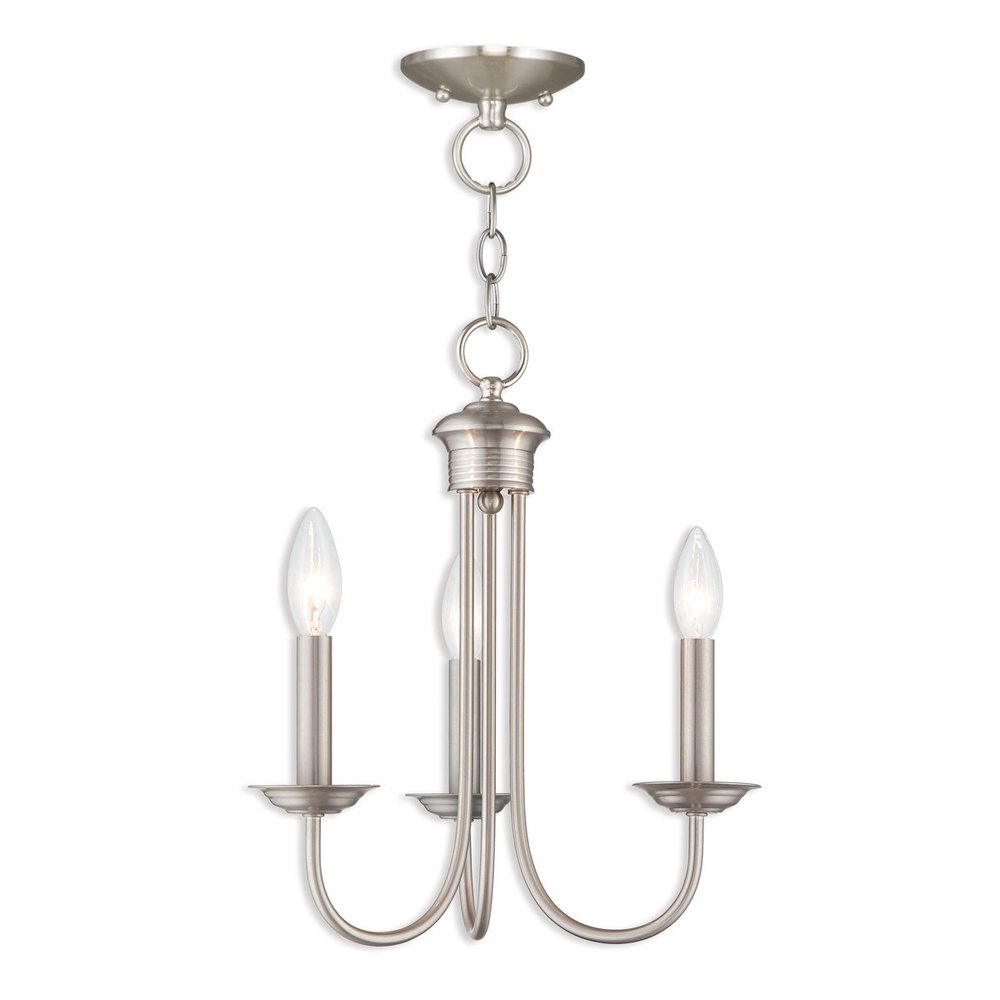 Three Light Dimmable Chandelier With Shades
