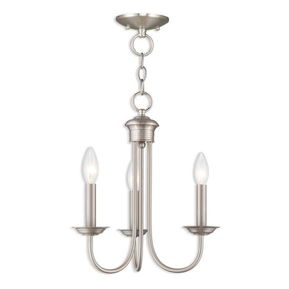 Three Light Dimmable Chandelier With Shades