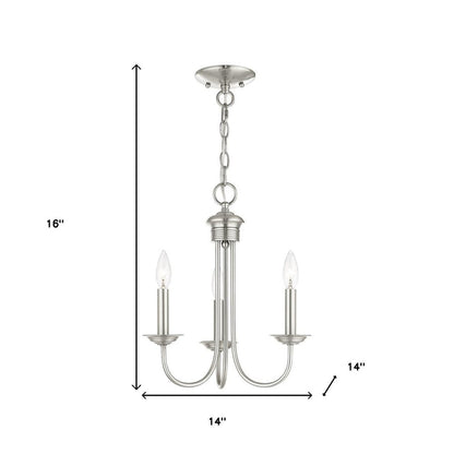 Three Light Dimmable Chandelier With Shades
