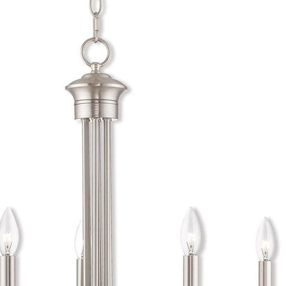 Five Light Dimmable Chandelier With Shades