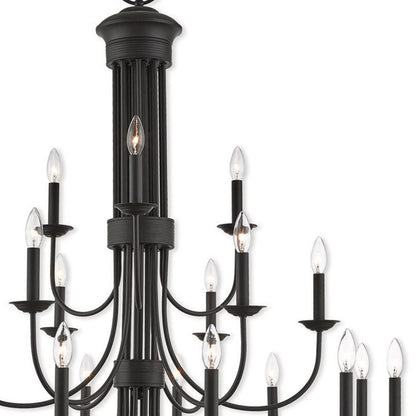 Bronze Multi Light Dimmable Chandelier With Shades