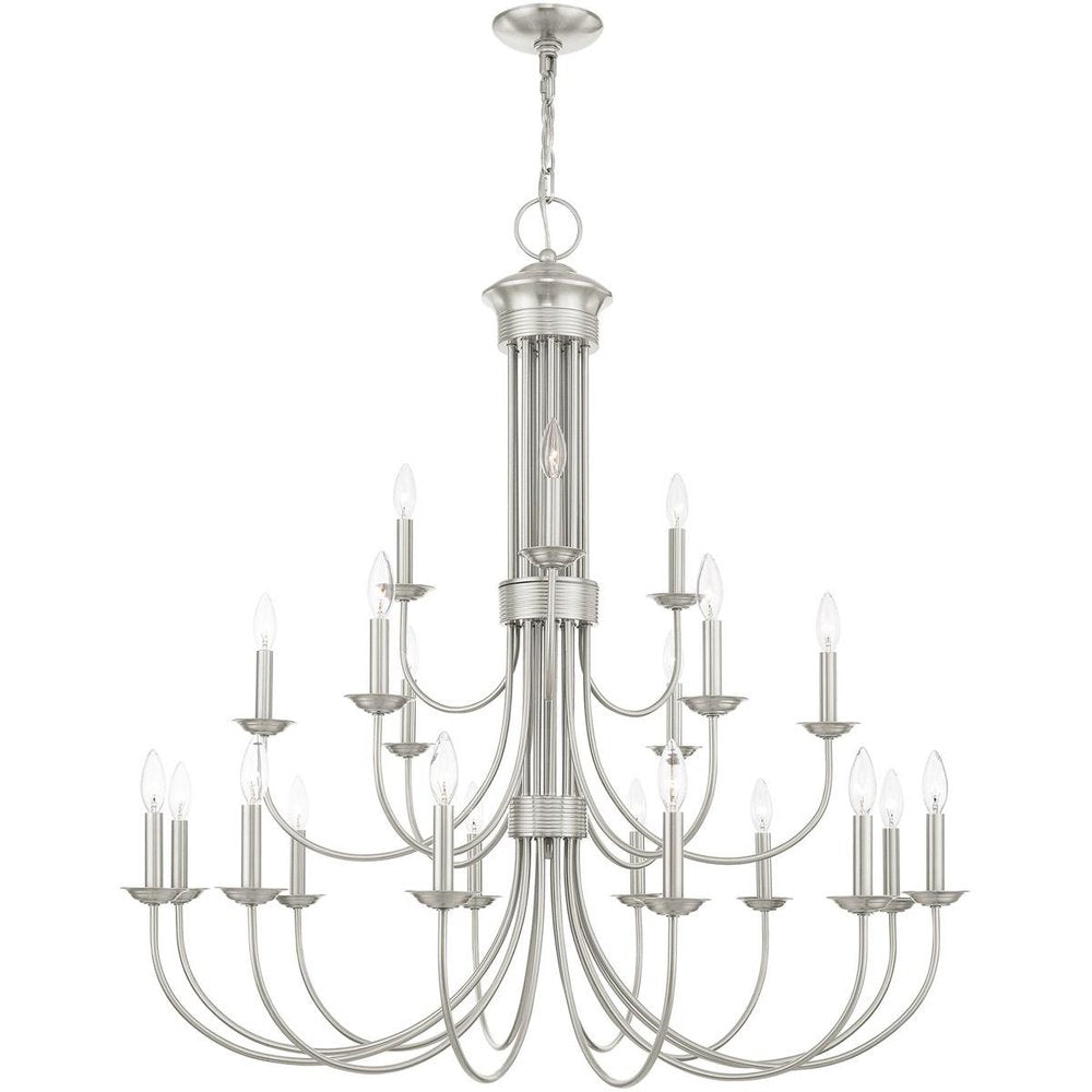 Multi Light Dimmable Chandelier With Shades