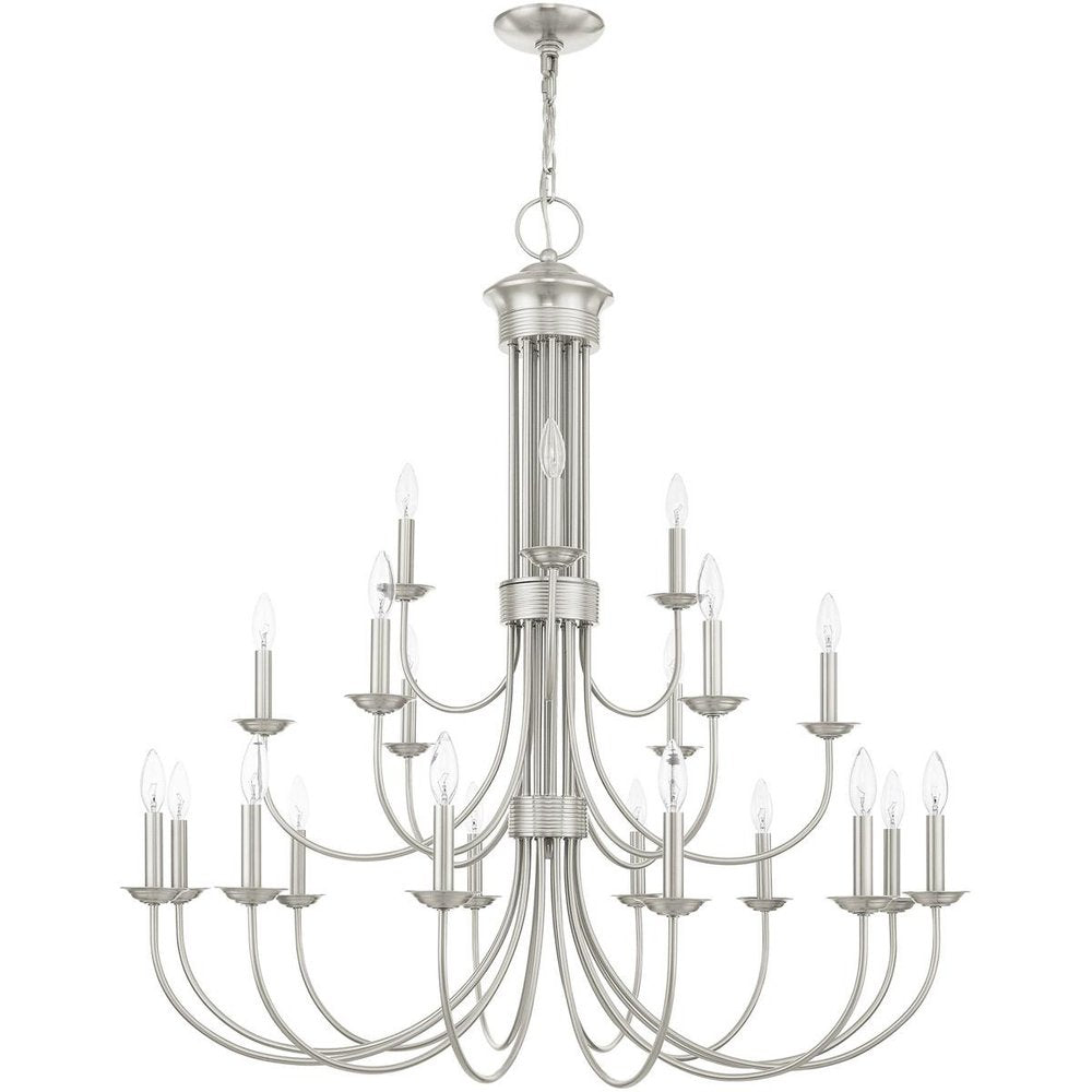Multi Light Dimmable Chandelier With Shades