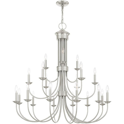 Multi Light Dimmable Chandelier With Shades