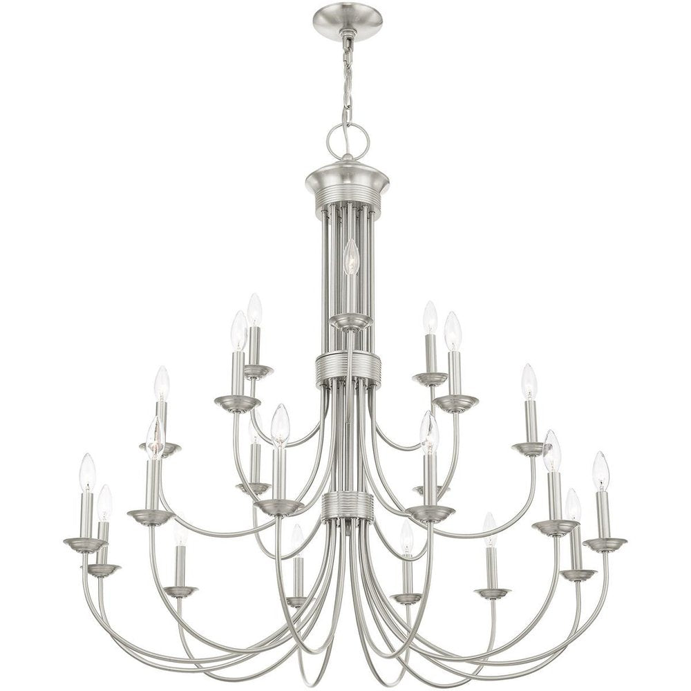 Multi Light Dimmable Chandelier With Shades