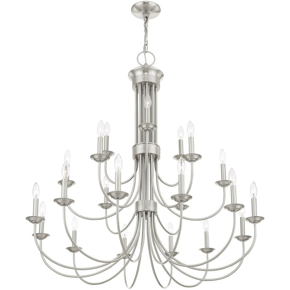 Multi Light Dimmable Chandelier With Shades