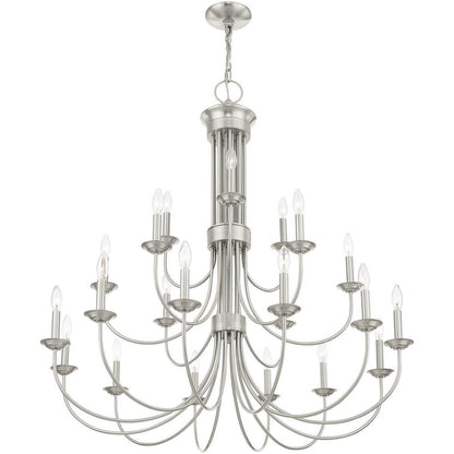 Multi Light Dimmable Chandelier With Shades