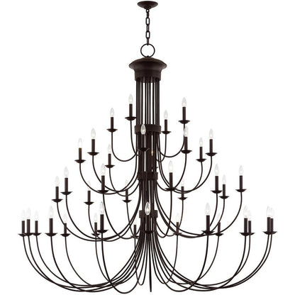 Bronze Multi Light Dimmable Chandelier With Shades