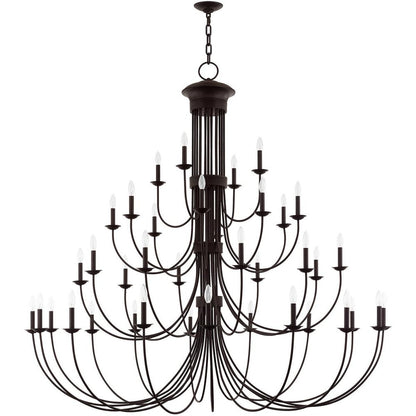 Bronze Multi Light Dimmable Chandelier With Shades