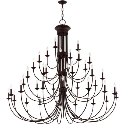 Bronze Multi Light Dimmable Chandelier With Shades