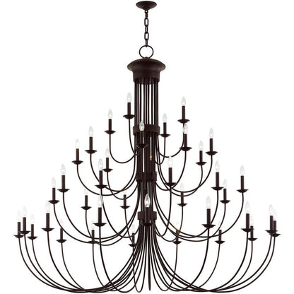 Bronze Multi Light Dimmable Chandelier With Shades