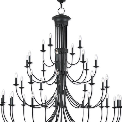 Bronze Multi Light Dimmable Chandelier With Shades