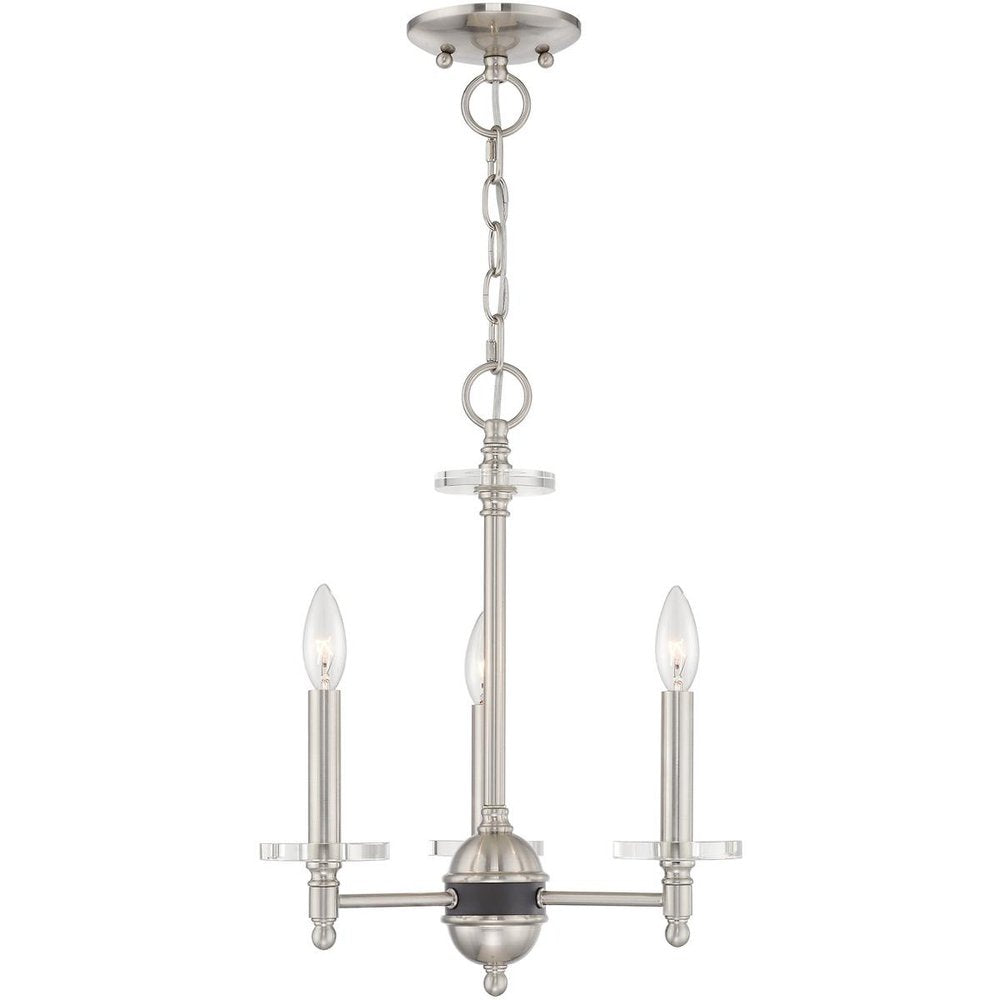 Three Light Dimmable Chandelier With Shades