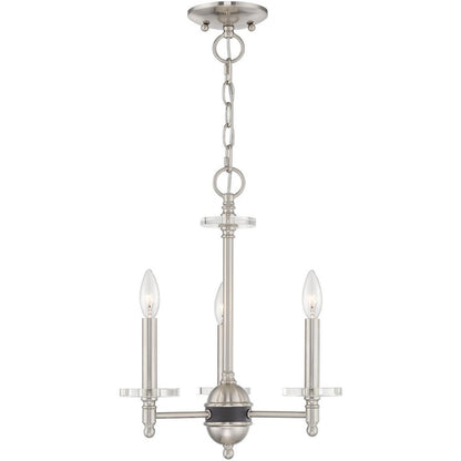 Three Light Dimmable Chandelier With Shades