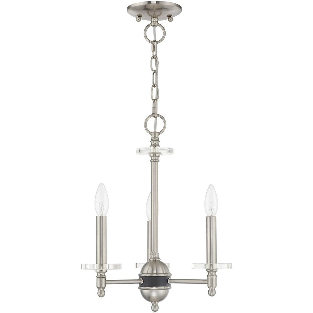 Three Light Dimmable Chandelier With Shades