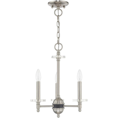 Three Light Dimmable Chandelier With Shades
