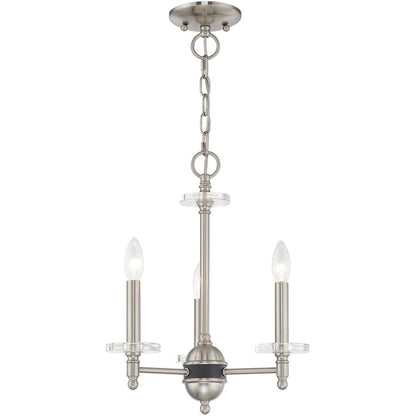 Three Light Dimmable Chandelier With Shades