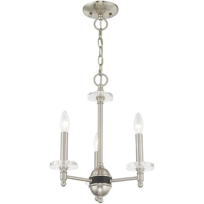 Three Light Dimmable Chandelier With Shades
