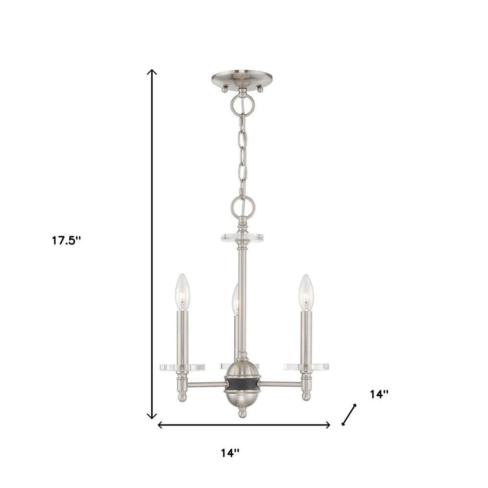 Three Light Dimmable Chandelier With Shades