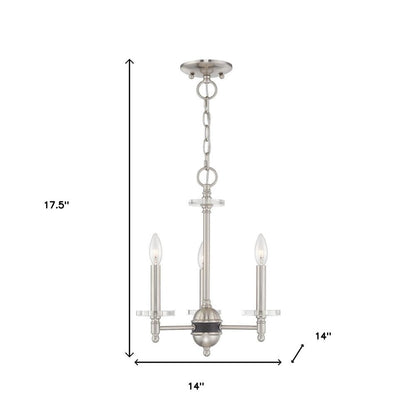 Three Light Dimmable Chandelier With Shades