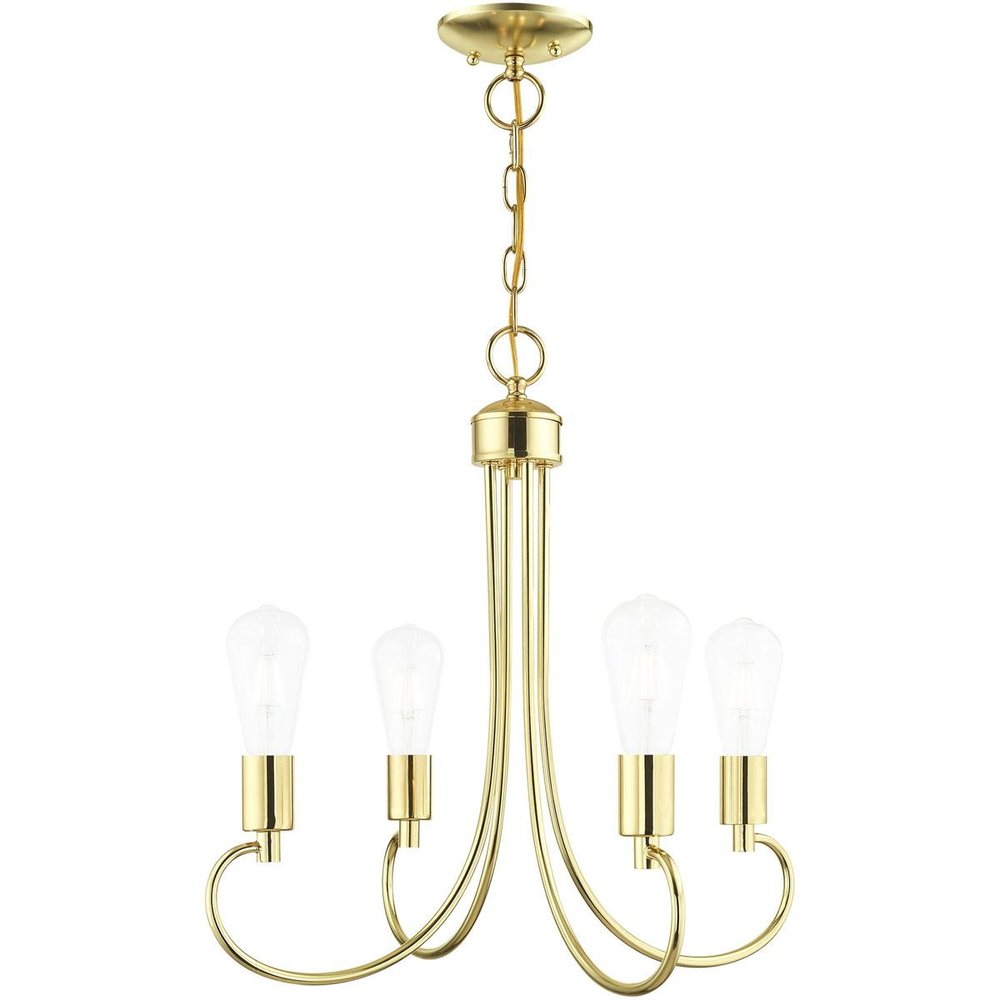 Four Light Dimmable Chandelier With Shades