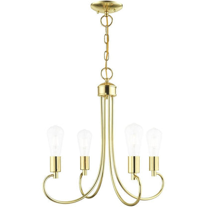 Four Light Dimmable Chandelier With Shades