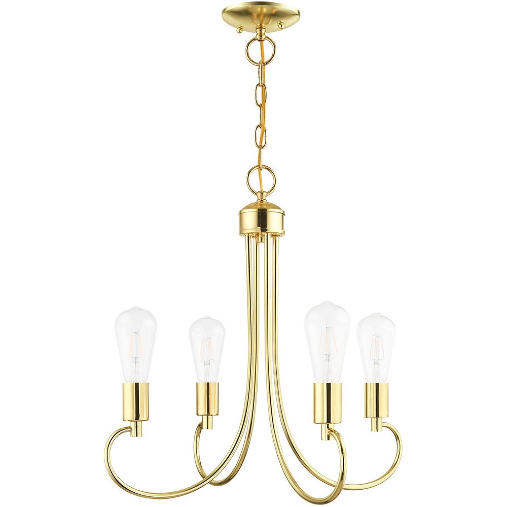 Four Light Dimmable Chandelier With Shades