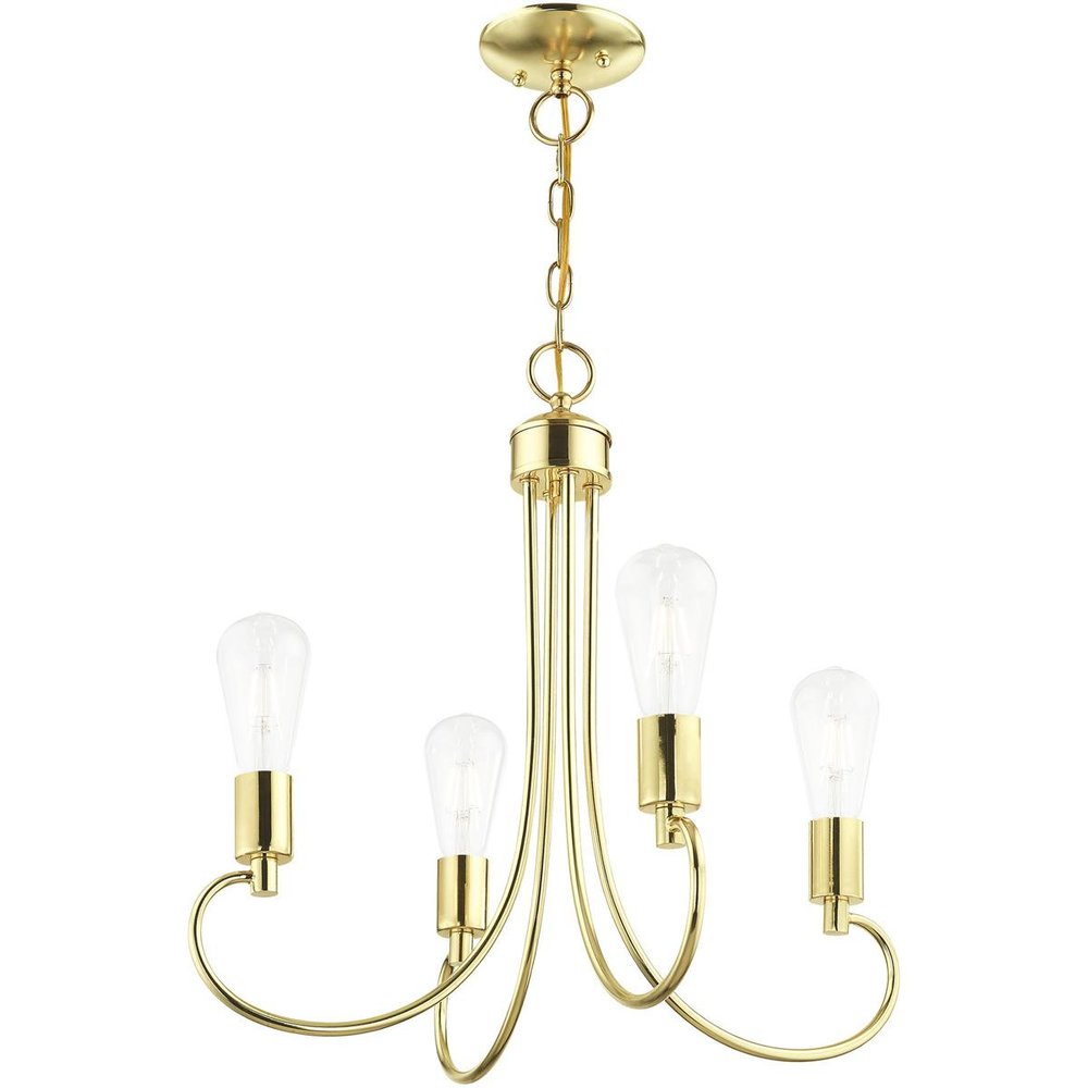 Four Light Dimmable Chandelier With Shades