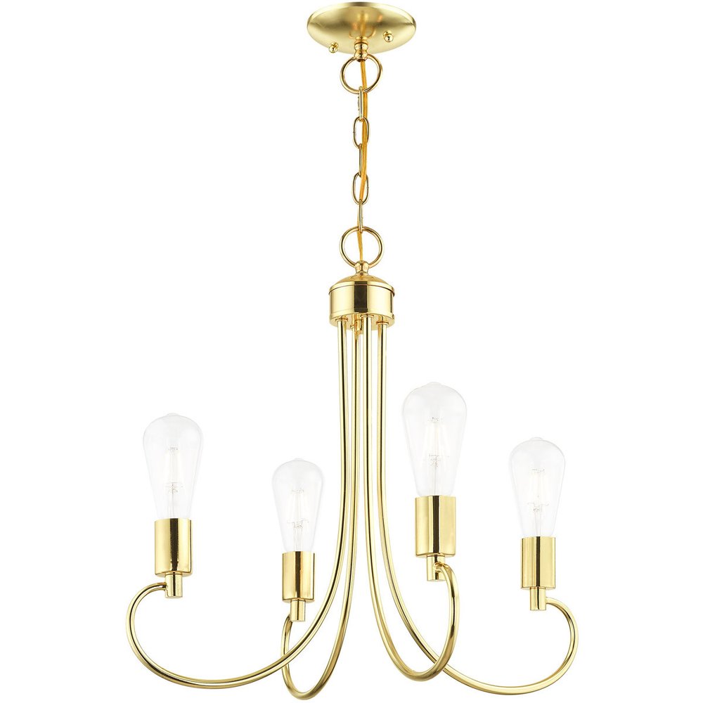 Four Light Dimmable Chandelier With Shades