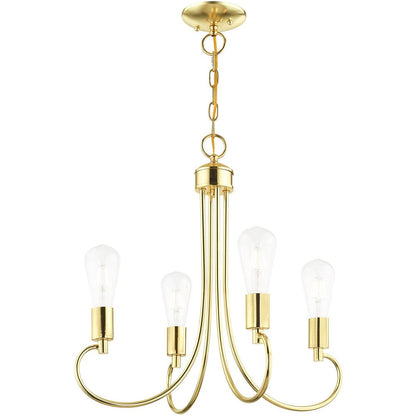 Four Light Dimmable Chandelier With Shades