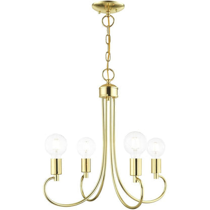 Four Light Dimmable Chandelier With Shades