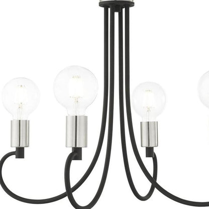 Four Light Dimmable Chandelier With Shades