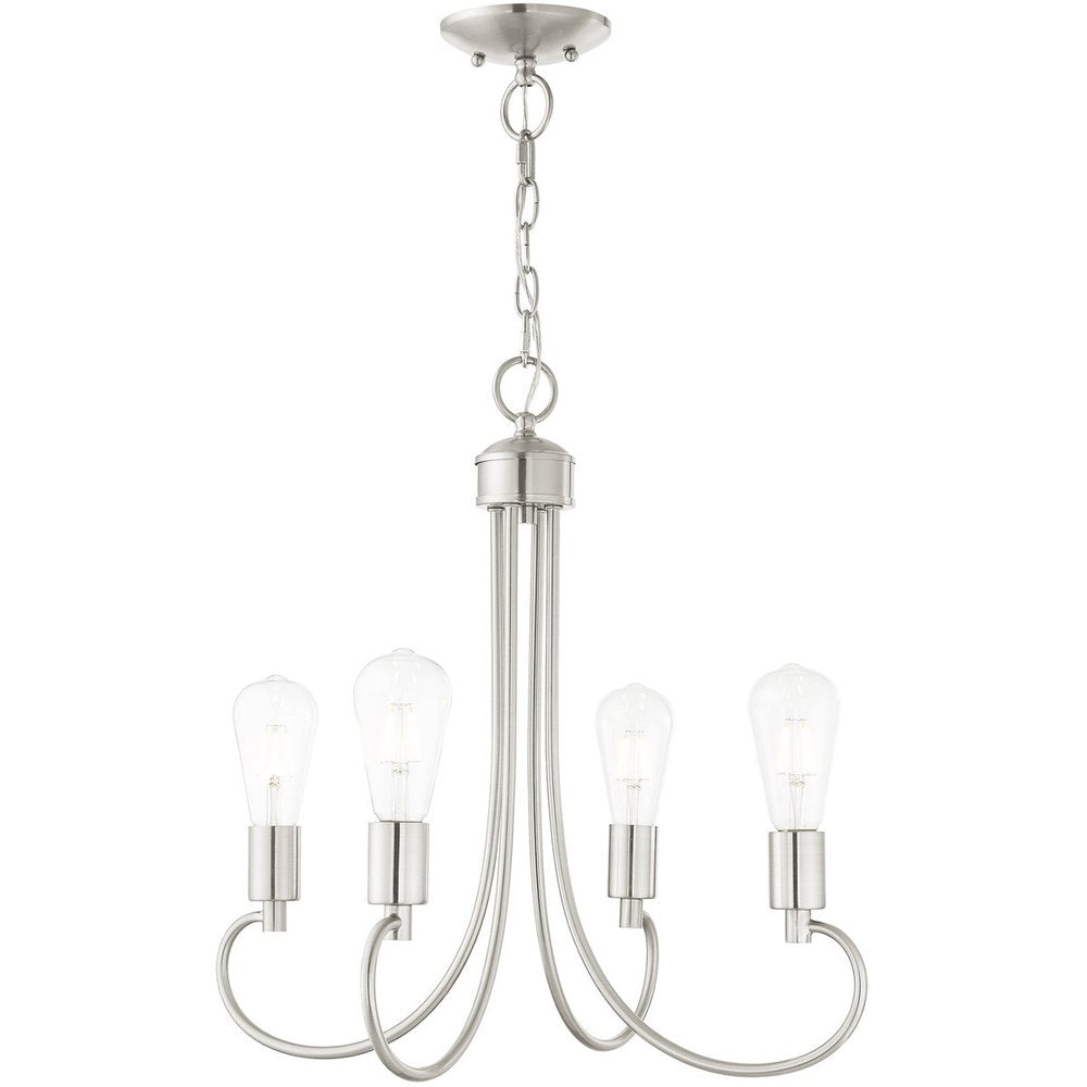 Four Light Dimmable Chandelier With Shades