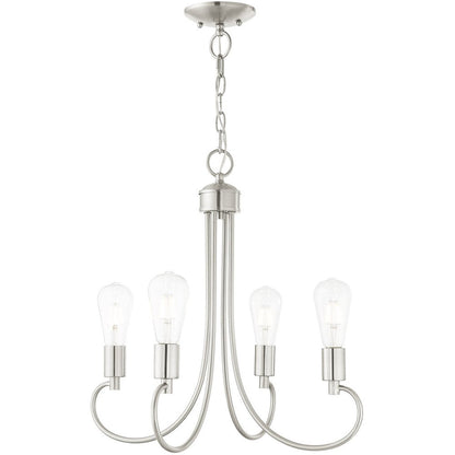 Four Light Dimmable Chandelier With Shades
