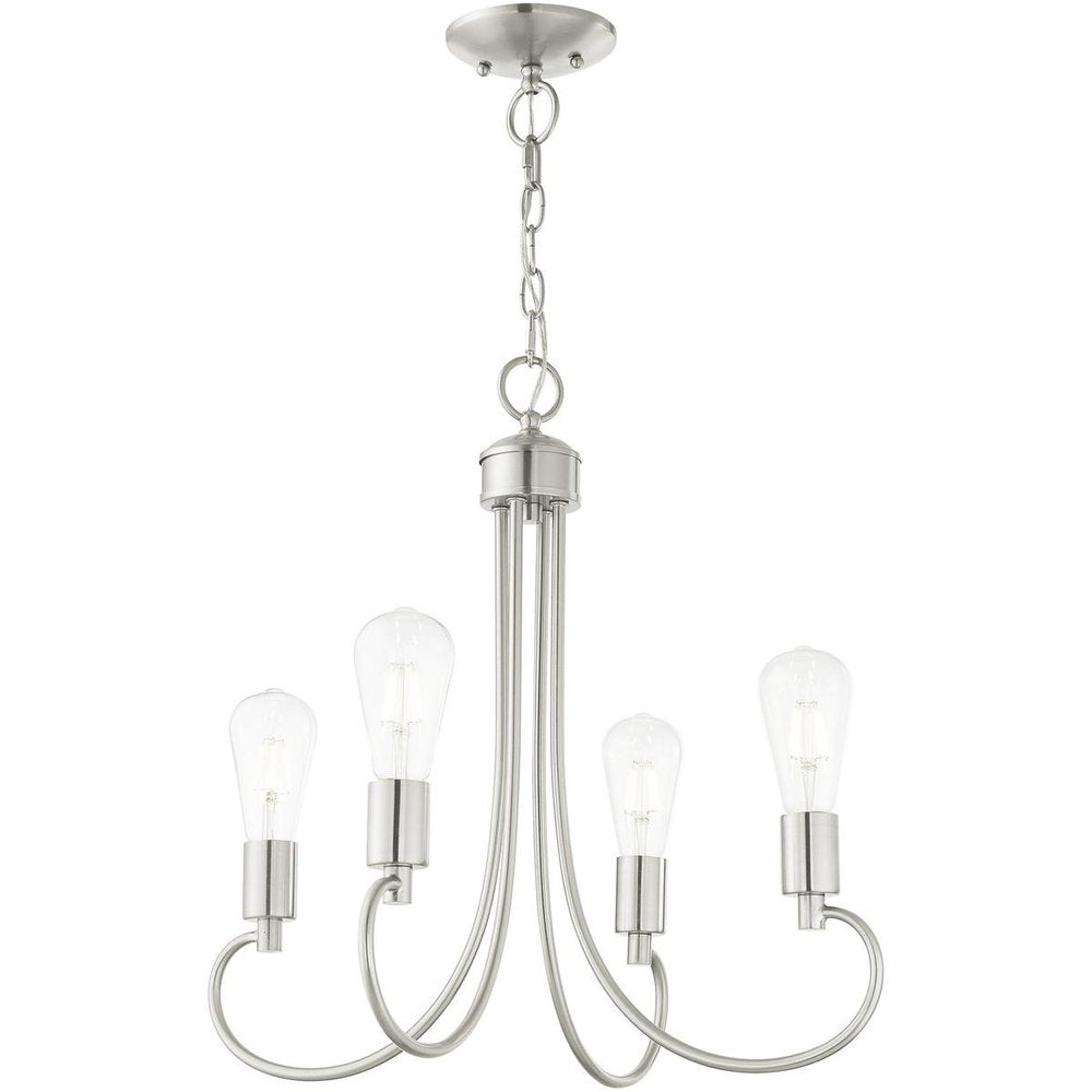 Four Light Dimmable Chandelier With Shades