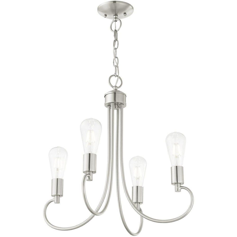 Four Light Dimmable Chandelier With Shades