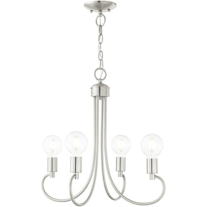 Four Light Dimmable Chandelier With Shades