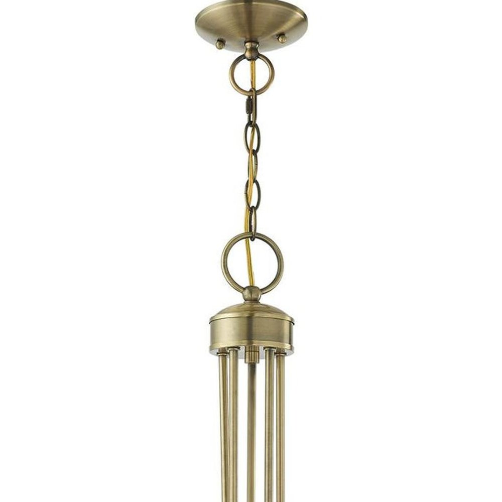 Five Light Dimmable Chandelier With Shades